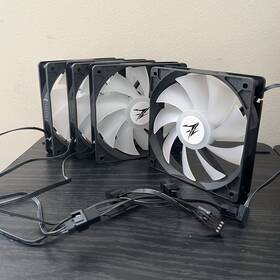 Za1225dsl Zalman 120mm Rgb Pc Case Fans 4-pack / Non-addressable/ Quiet Cooling