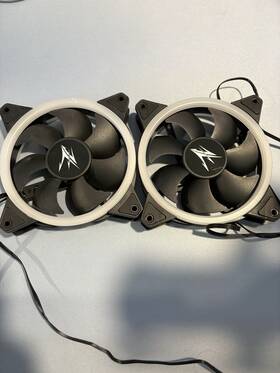 Zm-qf12025l-a2 Zalman 120mm Hydraulic Case Fans Black/white Led Set Of 2 4-pin 41.8cfm