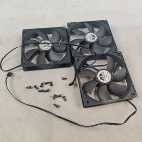 Zt1225l12s Zeta 3x Cooling Fans 120mm 9dba Super Quiet Pc Case Fan 3pin 12v 0.18a And Screws