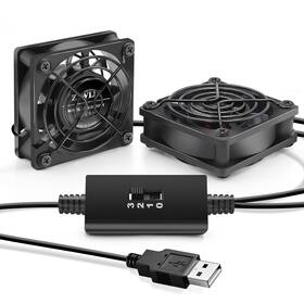 Ziwije 445017778758 Dual Usb Cooling Fan 60mm With Speeds Control 5v Ball Bearing Mini
