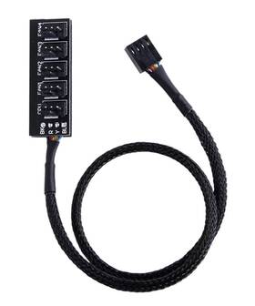 Zlksker 611355722075 4 Pin Pwm Fan Hub Pc Internal Power Supply Extension Cable 13-inch 24awg