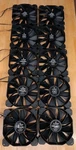Set Of 10 Fans New Corsair 140MM ,12V Dc 0.3A. 4PINS. Fixed Price $38.00.
