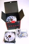 Coolmoon 5PK Rgb Computer Fans, 120MM Cooling With Remote & Interface. Fixed Price $40.00.