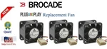 3X Quiet Replacement Fans For DALB4MTB4B0, Brocade TI-24X-AC, 84-1000611-01. Fixed Price $69.95.