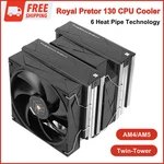 Thermalright Royal Pretor 130 Cpu Cooler, 6 Heat Pipes, Twin-tower AM4/AM5 Black. Fixed Price $54.99.