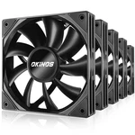 Okinos, 5 Pack, 120MM Case Fan, Pc Fans, 43.06CFM, 1000RPM, 20.2DBA. Fixed Price $20.00.