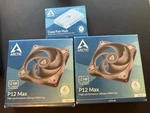 Two Arctic P12 Max 120 Mm Case Fans & Hub. Fixed Price $22.99.