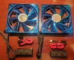 Enermax Apollish Vegas 12CM 120MM Blue Fans - Sold Each. Fixed Price $10.00.