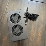 Infinity Airplate Series Dual Usb Fan System, Black Plastic, 5V Ball Bearing. Fixed Price $18.99.