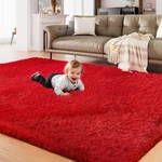 Amtovo Area Rugs For Living Room, Fluffy Red 6X9 Clearance Bedroom Rug, Large.... Fixed Price $70.45.