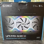 Lian Uni Fan SL120 Rgb 120MM V1 3 Pack White With Controller Case. Fixed Price $59.00.