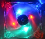 Evercool 120MM X 25MM Computer Case Quad Multi Color Led Cooling Fan. Fixed Price $7.99.