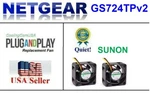 2X Replacement Fans For Netgear GS724TPV2, GS724TR. Fixed Price $49.95.