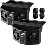 2 Pack Solar Powered Car Exhaust 3 Fans Window 4500 Rpm Air Vent Radiato. Fixed Price $63.93.