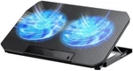 Laptop Cooling Pad 12-17" Dual Silent Fans, Led Lights, Usb Hub, Adjustable. Fixed Price $18.99.