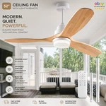 52'' Modern Outdoor High Cfm Ceiling Fans With Lights & Remote For Bedroom Patio. Fixed Price $99.99.