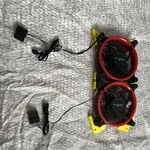 Apevia 3-PIN Case Fan 2-PACK Black Red Yellow Plastic Computer Cooling. Fixed Price $30.00.