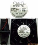 New 2.4"X1INCH 70MM*25MM Ball Bearing Fan T&t 7025H12B-PD3 12VDC/12V 2WIRE 38CFM. Fixed Price $13.99.
