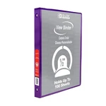 Bazic Products 1/2" Purple 3-RING View Binder W/2-POCKETS Pack. Fixed Price $16.93.