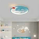 Moon & Stars Led Ceiling Light Blue Starry Night Kids Bedroom Fandelier. Fixed Price $299.00.