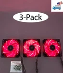3-PACK: Enermax Twister 80MM 25MM Red Led 3-PIN Pc Case Cooling Fan Cooler. Fixed Price $18.99.