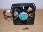 New Sunon KD1208PTB2-6 Ocm 12VDC 2.0W 80X25MM 3 Pin Connector With Screws. Fixed Price $11.00.