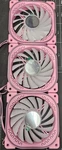 Asiahorse AM120 Pink 120MM Argb Pwm Case Fan Forward Blade 3 Pack. Fixed Price $19.99.