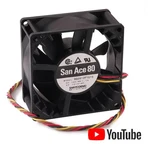 G26287E + Sanyo Denki Ace 80 - 12VDC Fan W/ball Bearings 9G0812P1G15. Fixed Price $9.95.