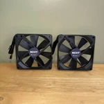 Nzxt F140 Fluid Dynamic Bearing 140MM Black RF-AP140-FP (2 Fans). Fixed Price $25.00.