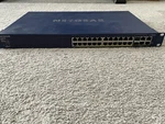 Netgear Prosafe FS728TP 24+4 Port 10/100 Smart Switch With Poe Network Hub. Fixed Price $71.00.