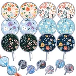 Suzile 12 Pieces Colorful Floral Round Fans Handheld Compact Cooling Disc.... Fixed Price $25.11.