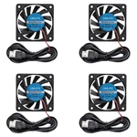 60MM Fan, 4-PACK 5VOLT 0.18A Usb 60X60X10MM 6010 Brushless Dc Computer Cpu Heat. Fixed Price $13.40.