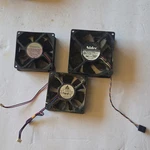 Nidec Delta Sunon Awt 12V Case Fans Lot, 77 Cfm, 4-PIN 3-PIN, Black Plastic. Fixed Price $10.00.