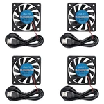 Umlife 60MM Fan, 4-PACK 5VOLT 0.18A Usb 60X60X10MM 6010 Brushless Dc Computer.... Fixed Price $15.67.