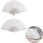 2 Pack Lace Folding Japanese Chinese Handheld Fans For Bride Dancing Prop.... Fixed Price $16.56.