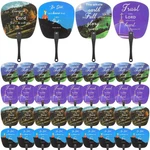 36 Pcs Christian Bible Fans Bulk Church Handheld Plastic Round Decorative. Fixed Price $29.80.