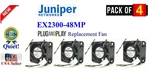 4X Quiet Replacement Fans For Juniper Networks EX2300-48MP. Fixed Price $99.95.