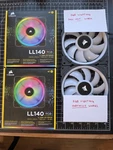 Corsair LL140 Rgb 140MM Case Fan (single) Black Dual Lighting. Fixed Price $10.00.