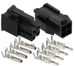 Molex 4-PIN Black Connector Pitch 4.20MM.0165" W/18-24 Awg Mini-fit Jr ͐. Fixed Price $14.02.