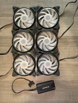 Uphere 120MM Rgb Gaming Fan 6 Pack W/ Hub And Remote Controller. Fixed Price $25.00.