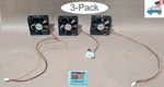 3-PACK: Evercool 80MM Ball Bearing Case Cooling Fan, 2X 3PIN,1X 4PIN Molex Power. Fixed Price $15.99.