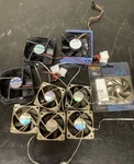 Lot Of 9 Fans Silenx IXP-34-16, Bok Bdm 8025S And Minebea Motor Nmb-mat. Fixed Price $24.99.