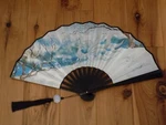 Japanese Art Print Silk Hand Folding Fan Fashion Decor Nine Tailed Fox. Fixed Price $27.50.