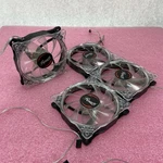 Lot Of 4 Rosewill DF1202512SELN Led 120MM 3PIN Computer Case Fans W/hardware. Fixed Price $39.99.