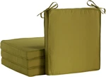 Outdoor 18-INCH Square Reversible Seat Cushion With Ties, 4-PACK, Lime Count. Fixed Price $82.92.