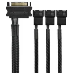Crj 15-PIN Sata To Pc Fan Power Adapter Cable 12-INCH (30CM), Black Sleeved. Fixed Price $16.11.