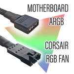 Motherboard Standard Argb 3-PIN 5V To Corsair Fan Adapter. Fixed Price $10.74.