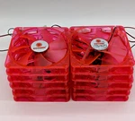 Lot Of 10 Coolmax 1425L12S 0.30V 12VDC Red Led Case Fan 4-PIN. Fixed Price $15.99.