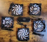 5-PACK Uphere Long Life Computer Case 120MM Led Cooling Gaming Fan. Fixed Price $30.00.