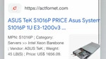 Asus Mass Storage Server With Hdd S1016P New. Fixed Price $600.00.